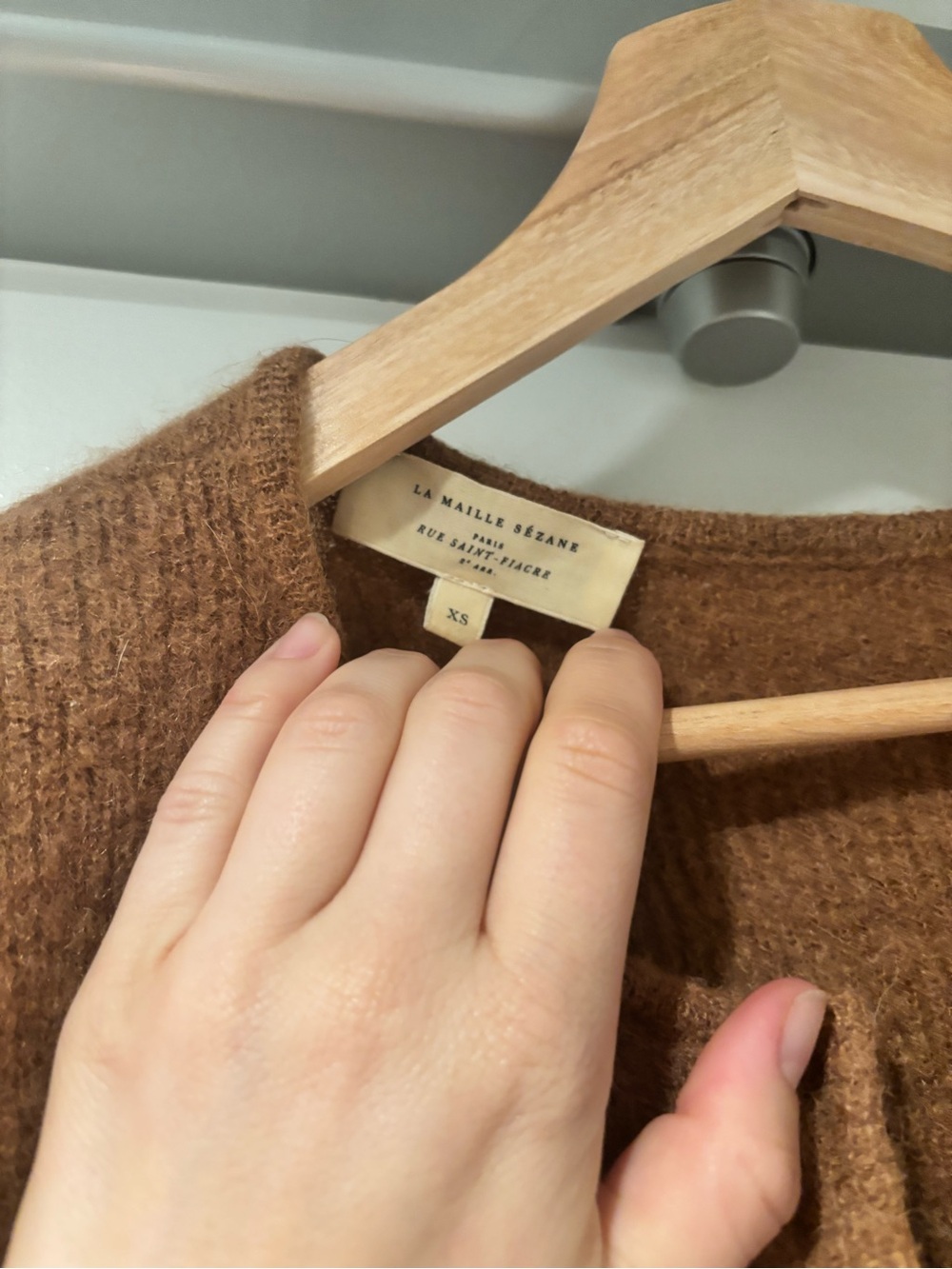 Sézane Brown Gaspard Cardigan XS – Small wear and tear (See Photos) - Picture 8 of 8